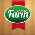 Farm food label, badge or seal