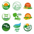 Farm food logo Royalty Free Stock Photo