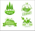 Farm food typography design on white background