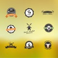 Farm food vector icons, labels and badges