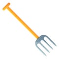 Farm fork icon, cartoon style