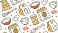 Farm-Fresh Baking Delights Seamless Pattern, vector design Generative AI Royalty Free Stock Photo
