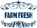 FARM FRESH blue text frames.