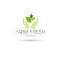 Farm Fresh Eco Friendly Organic Natural Product Web Icon Green Logo Royalty Free Stock Photo