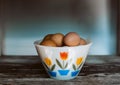 Farm Fresh Eggs In Vintage Bowl