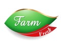 Farm fresh food label, badge or seal