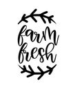 FARM FRESH. Hand drawn doodles stamp.