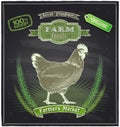 Farm fresh market chalkboard sign. Royalty Free Stock Photo