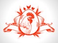 Farm fresh market symbol with hen.