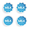 Farm fresh Milk - Full fat label set Royalty Free Stock Photo