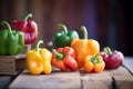 farm-fresh organic bell peppers in multiple colors Royalty Free Stock Photo
