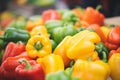 farm-fresh organic bell peppers in multiple colors Royalty Free Stock Photo