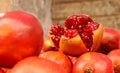 Farm Fresh Pomegranates for Sale Royalty Free Stock Photo