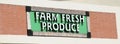 Farm Fresh Produce Market Sign Royalty Free Stock Photo