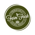 Farm fresh product seal on white background Royalty Free Stock Photo