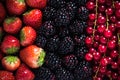 Farm fresh summer berry fruits background Royalty Free Stock Photo