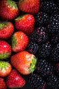 Farm fresh summer berry fruits background Royalty Free Stock Photo