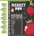 Farm Fresh Vegetables Market Price List Template