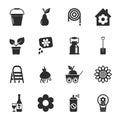 Farm, gardening 16 icons universal set for web and mobile