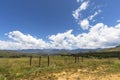 Farm gate near the mountains