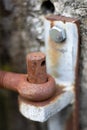 Farm gate pivot hinge Royalty Free Stock Photo