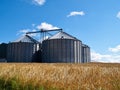 Farm grain silo Royalty Free Stock Photo
