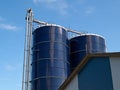 Farm grain silo Royalty Free Stock Photo