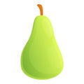 Farm green pear icon, cartoon style
