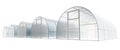 Farm greenhouses for growing plants, fruits, berries, vegetables, flowers. Greenhouse production concept, private farming