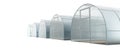 Farm greenhouses for growing plants, fruits, berries, vegetables, flowers. Greenhouse production concept, private farming