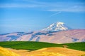 Mt. Adams seen from the Columbia River Gorge Royalty Free Stock Photo