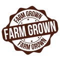 Farm grown grunge rubber stamp