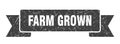 farm grown ribbon. farm grown grunge band sign.