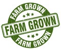 farm grown stamp. farm grown label. round grunge sign