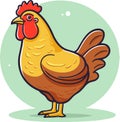 Farm hen chicken vector. Simple icon logo template Royalty Free Stock Photo