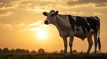 farm holstein cow silhouette