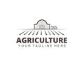 farm house agriculture crop vector logo design Royalty Free Stock Photo