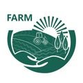 Farm House concept logo. Organic food fresh design.