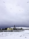 Farm house on hill - Greater Manchester England Royalty Free Stock Photo