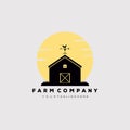 Farm house logo vector illustration design Royalty Free Stock Photo