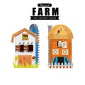 Farm house in variou style - Royalty Free Stock Photo