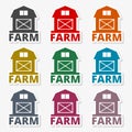 Farm House vector logo Royalty Free Stock Photo