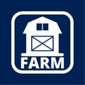 Farm House vector logo Royalty Free Stock Photo