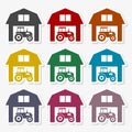 Farm House vector logo Royalty Free Stock Photo