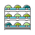 farm hydroponics water irrigation color icon vector illustration