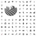 Agriculture and Farm Vector Icons Set