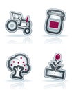 Farm Icons Royalty Free Stock Photo