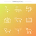 Farm icons set.