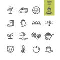 Farm icons set.