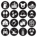 Farm icons set